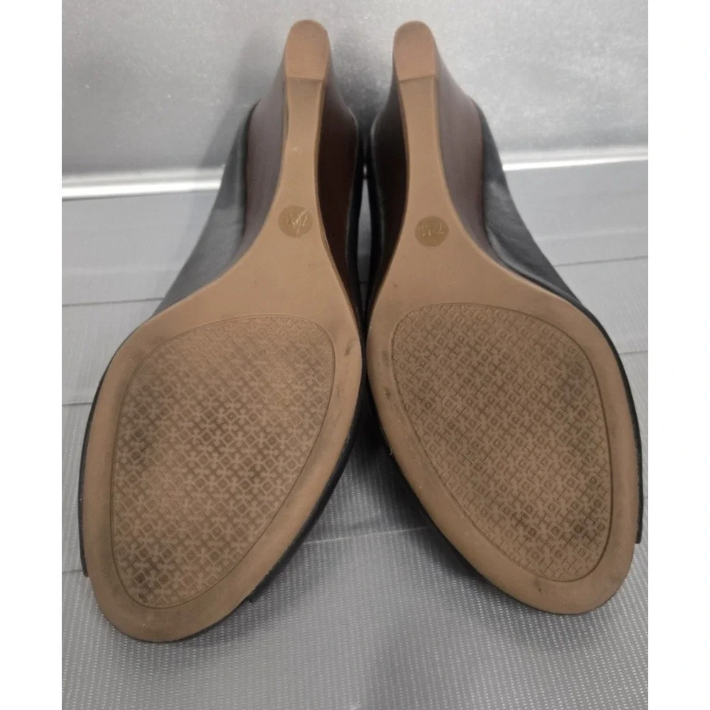 Tory Burch Womens Lowell Ballet Flat North Leather Black Size 7.5 M